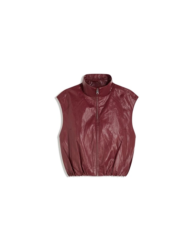 Жилет из искусственной кожи