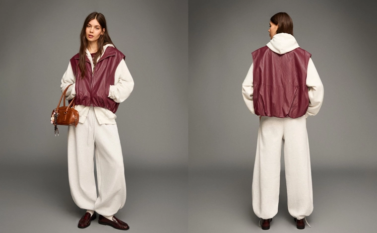 Жилет из искусственной кожи