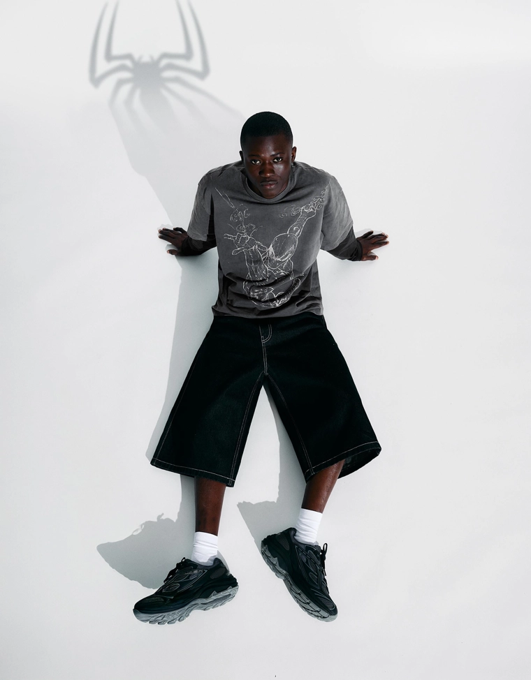 Лонгслив Spiderman с двойным принтом