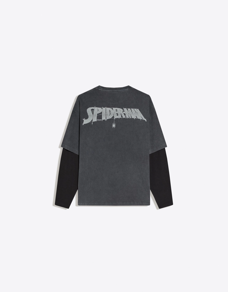 Лонгслив Spiderman с двойным принтом