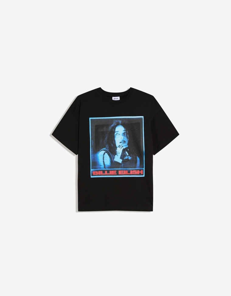Футболка с короткими рукавами и принтом Billie Eilish