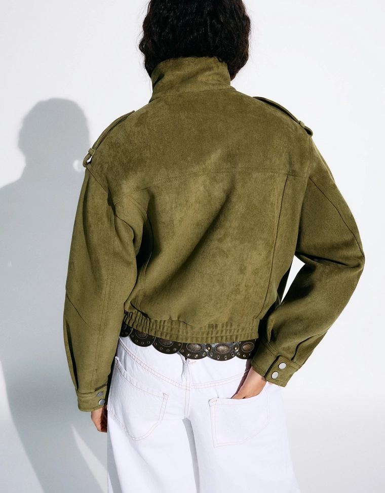 Куртка из искусственной замши