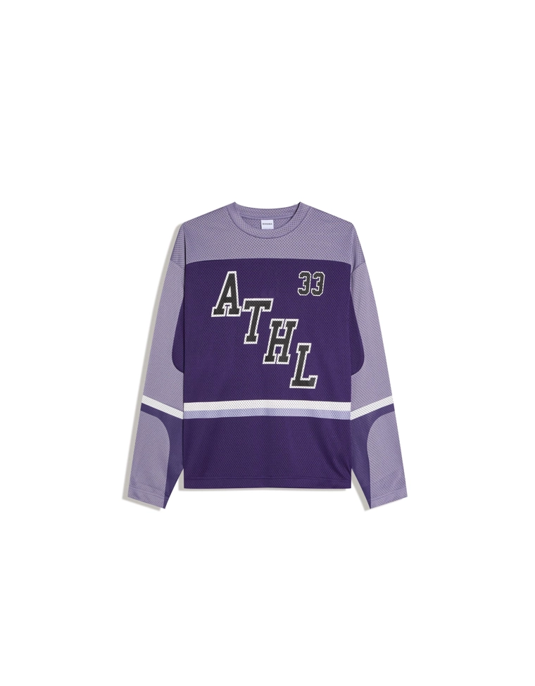 Лонгслив из сетчатой ткани с принтом