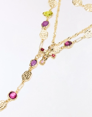 Набор из 3 ожерелий со стразами- Заказать в России