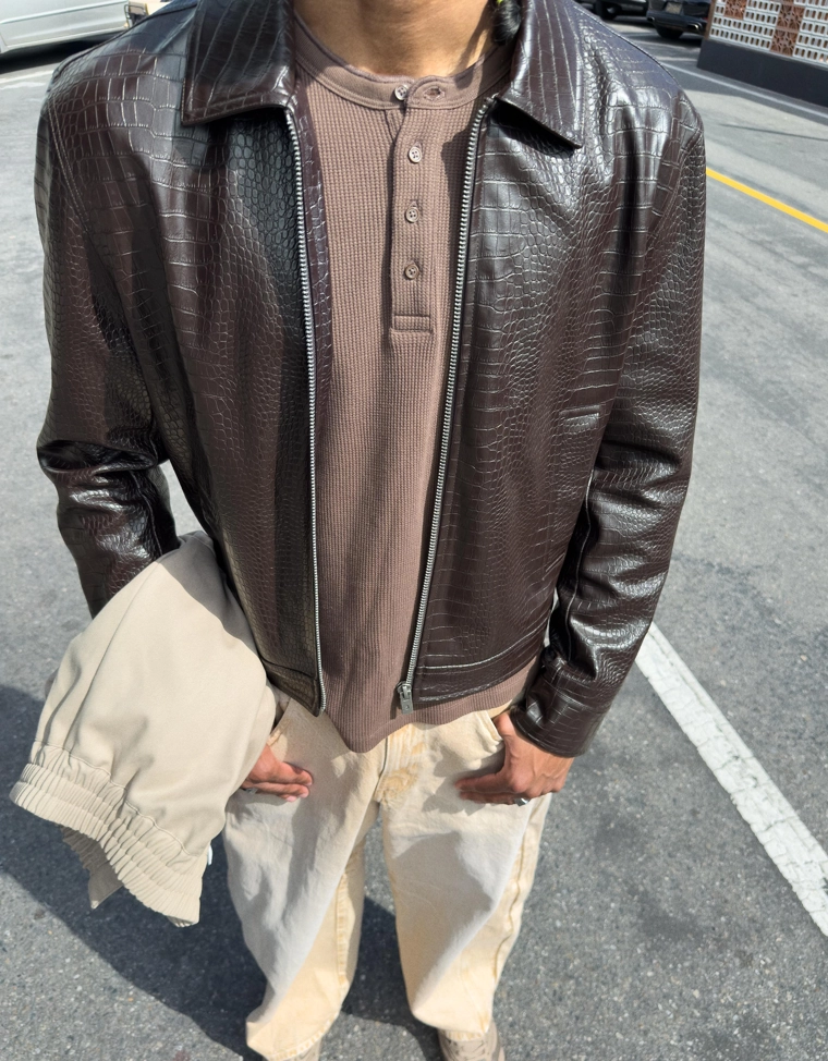 Куртка из искусственной кожи