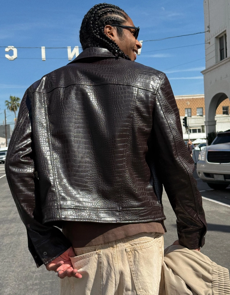 Куртка из искусственной кожи