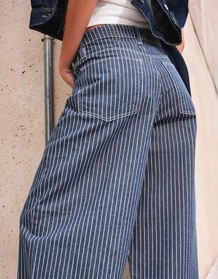 Брюки-бананы в полоску- Заказать в России