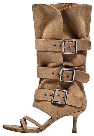 Босоножки с каблуками и застежками- Заказать в России