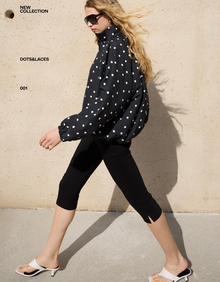 Куртка оверсайз в горошек