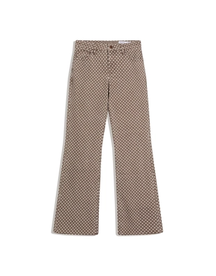 Джинсы клеш в горошек- Заказать в России