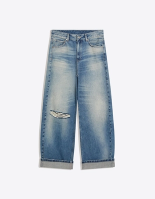 Джинсы-бананы с пряжкой сзади- Заказать в России