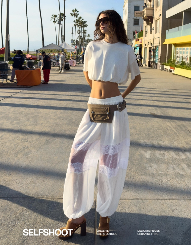 Шаровары с кружевом