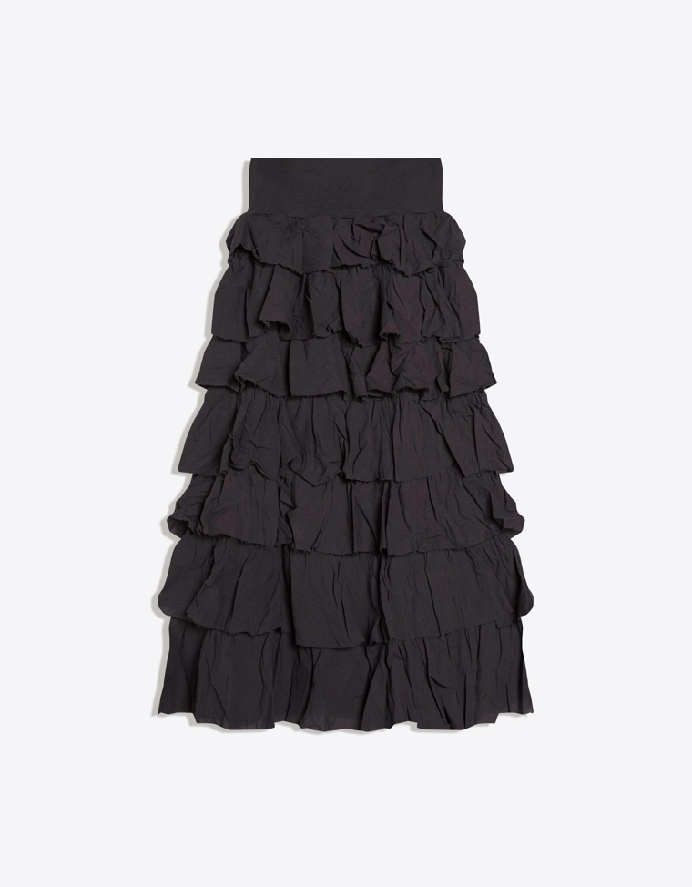 Юбка миди в стиле рустик с воланами