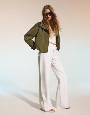 Куртка с пряжками и сборками- Заказать в России