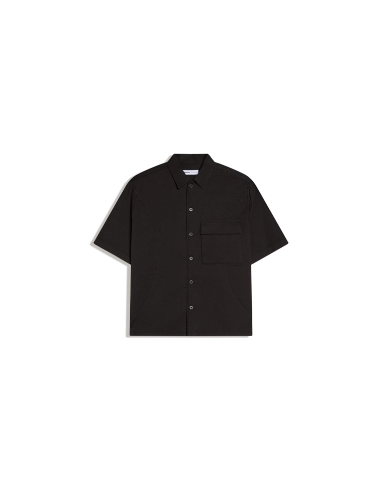 Рубашка геометрического кроя с короткими рукавами