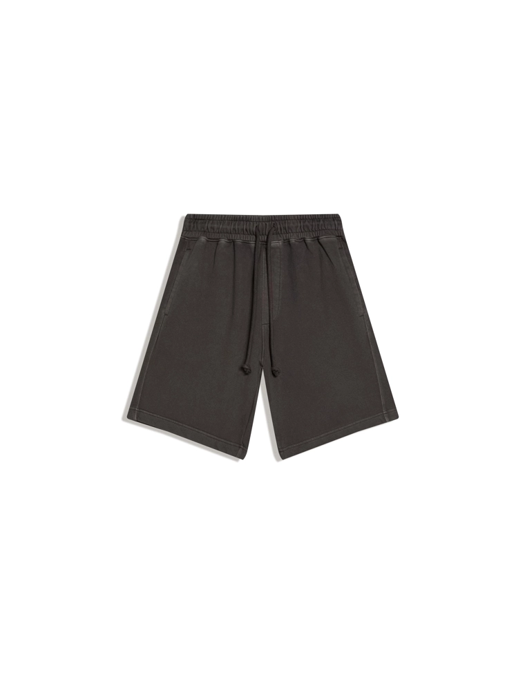 Шорты геометрического кроя с эффектом потертости