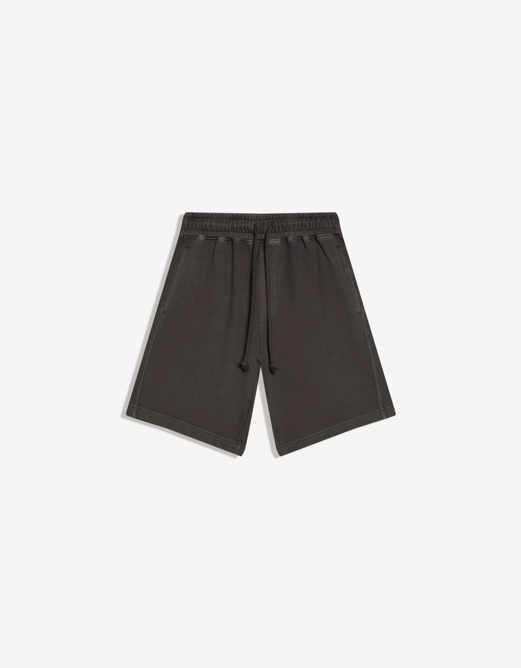 Шорты геометрического кроя с эффектом потертости