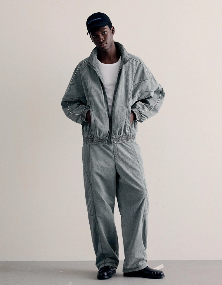 Куртка из высокотехнологичной ткани с эффектом стирки