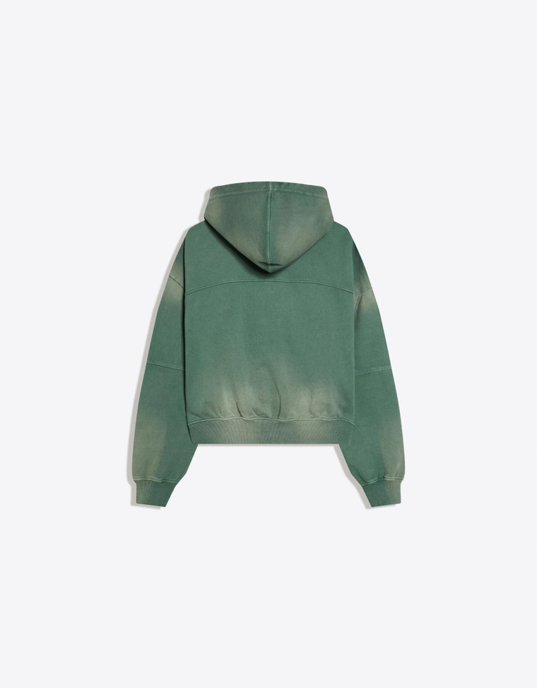 Худи геометрического кроя с эффектом потертости