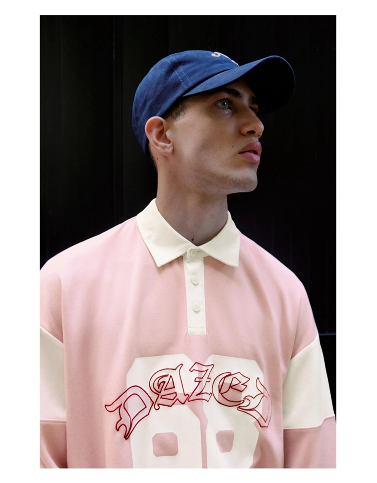 Поло с длинными рукавами и принтом