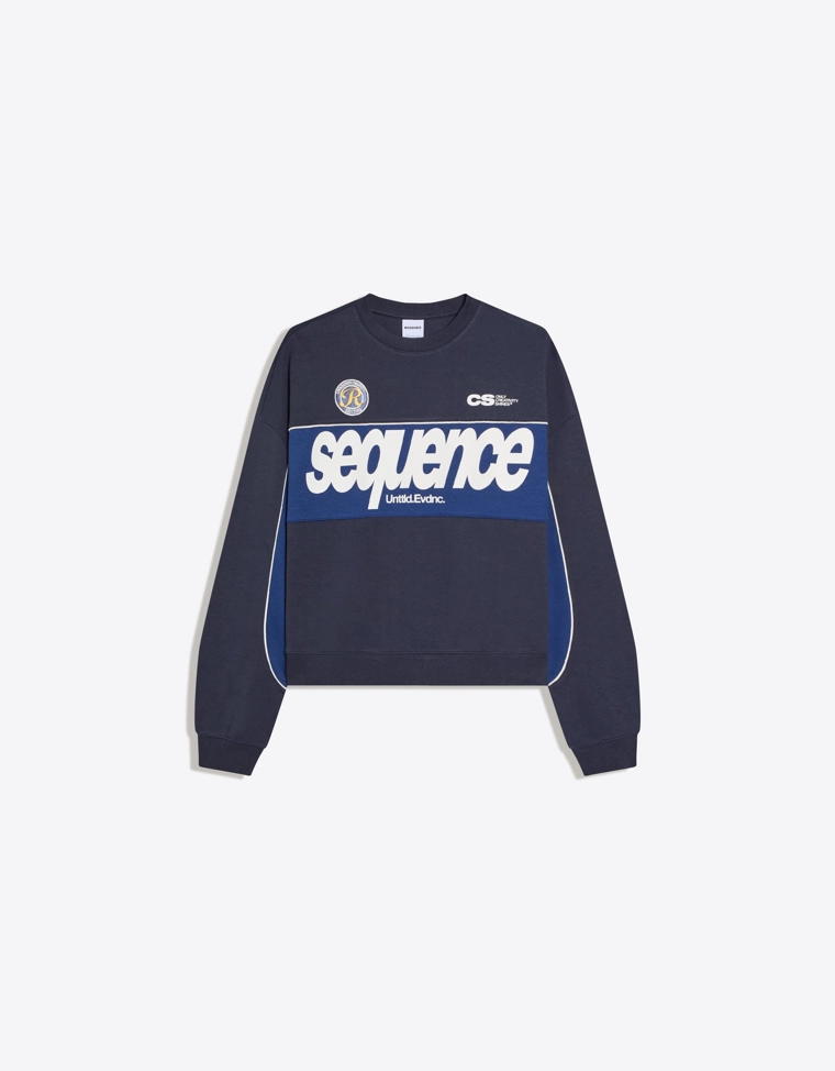 Толстовка с круглым вырезом и принтом