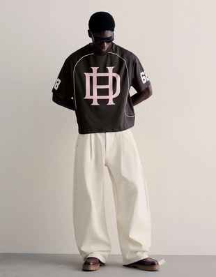 Футболка из сетчатой ткани с принтом- Заказать в России