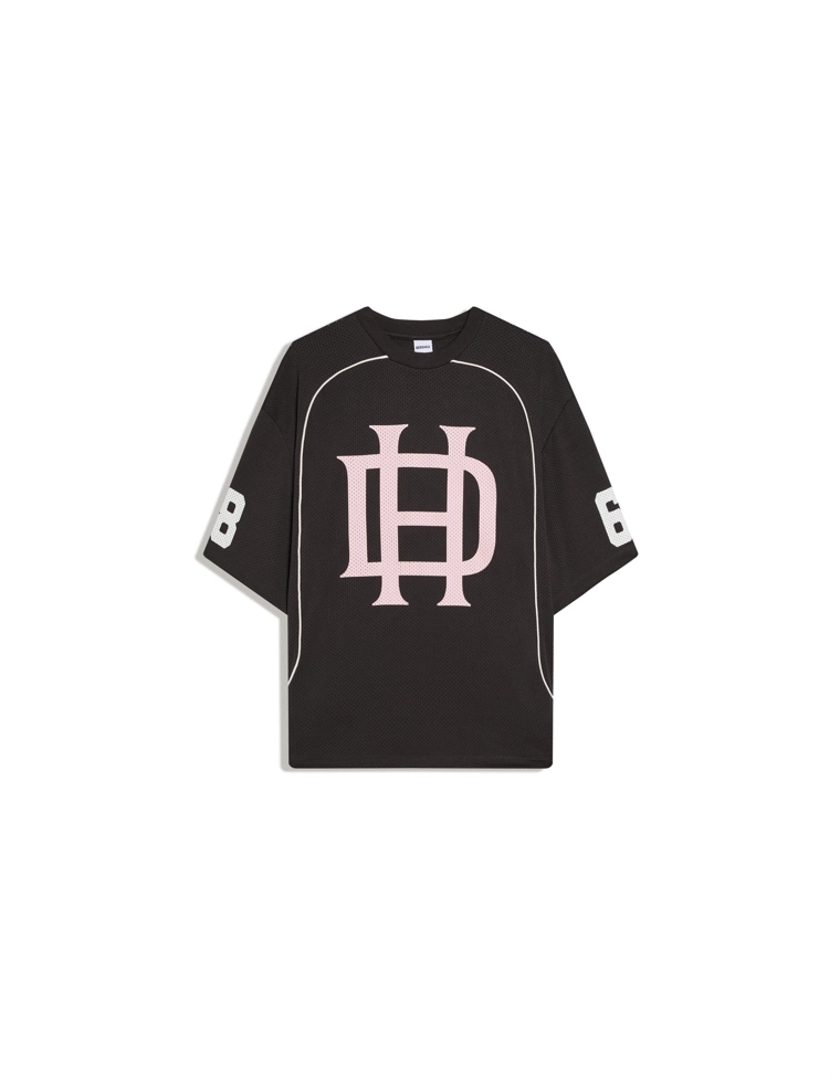 Футболка из сетчатой ткани с принтом