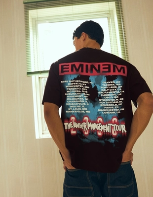 Футболка с короткими рукавами и принтом Eminem- Заказать в России