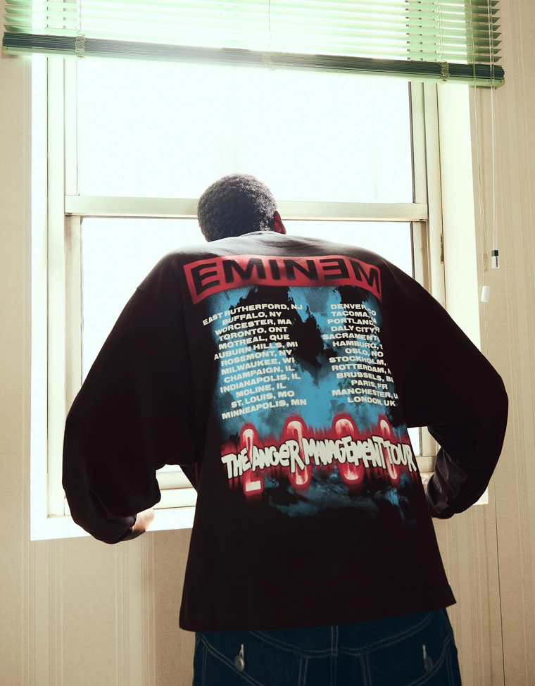 Футболка с длинными рукавами и принтом Eminem