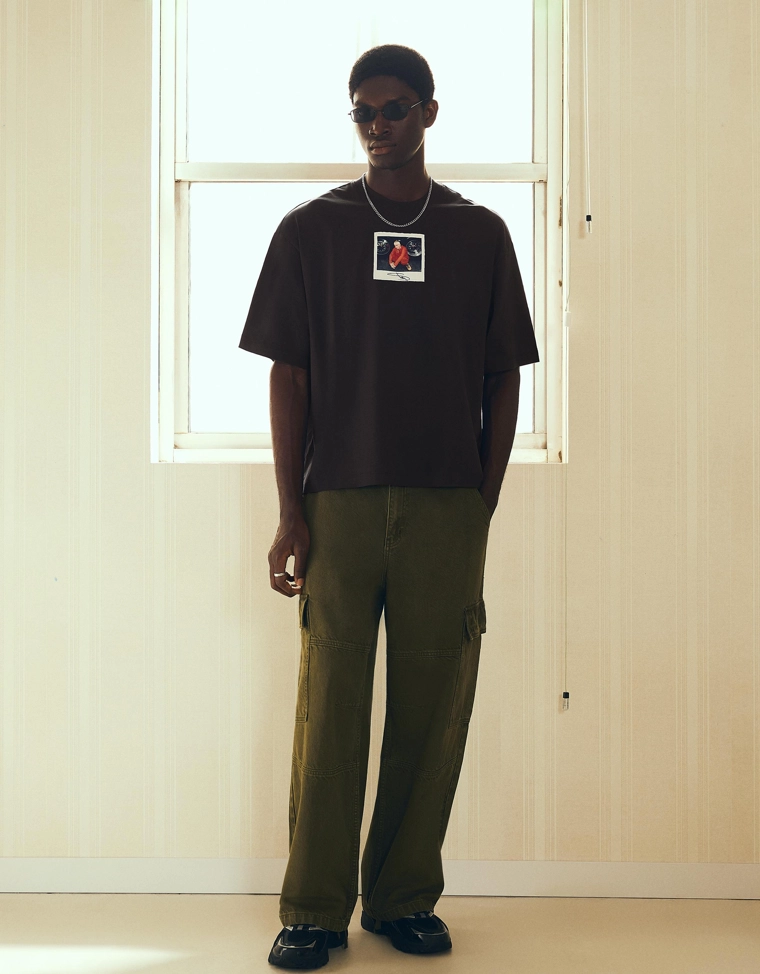 Футболка геометрического кроя с принтом Eminem