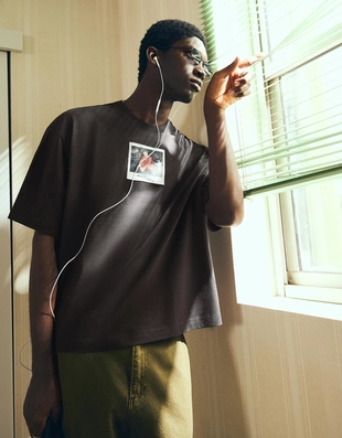 Футболка геометрического кроя с принтом Eminem- Заказать в России