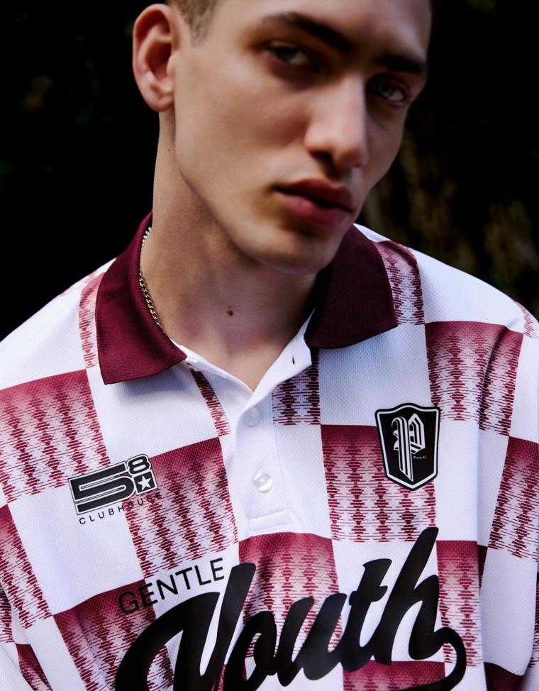 Поло с короткими рукавами и принтом