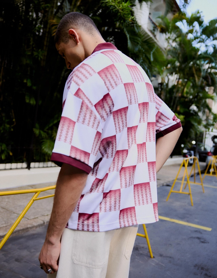 Поло с короткими рукавами и принтом