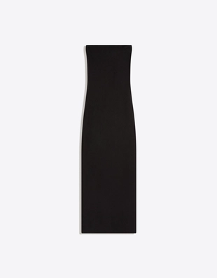 Вязаное платье миди с открытыми плечами- Заказать в России