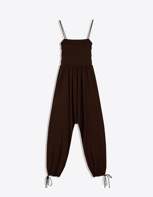 Комбинезон на бретелях с низкой проймой- Заказать в России