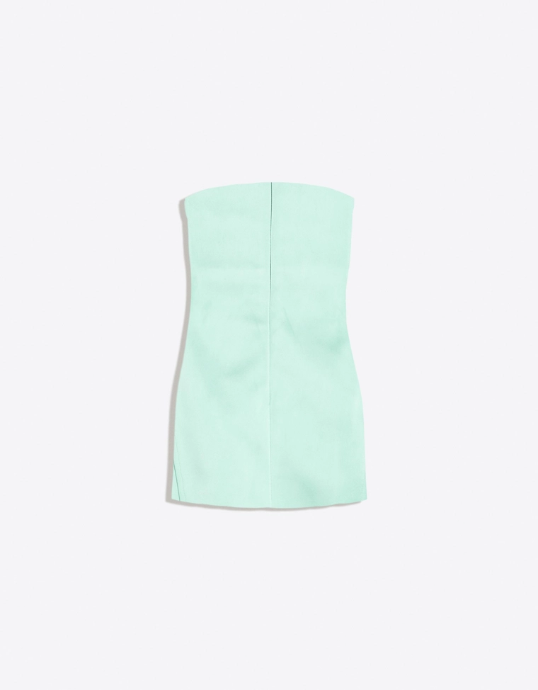 Атласное мини-платье