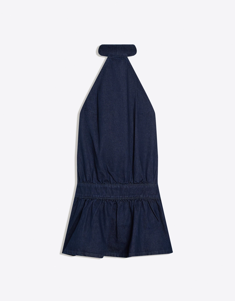 Джинсовое мини-платье