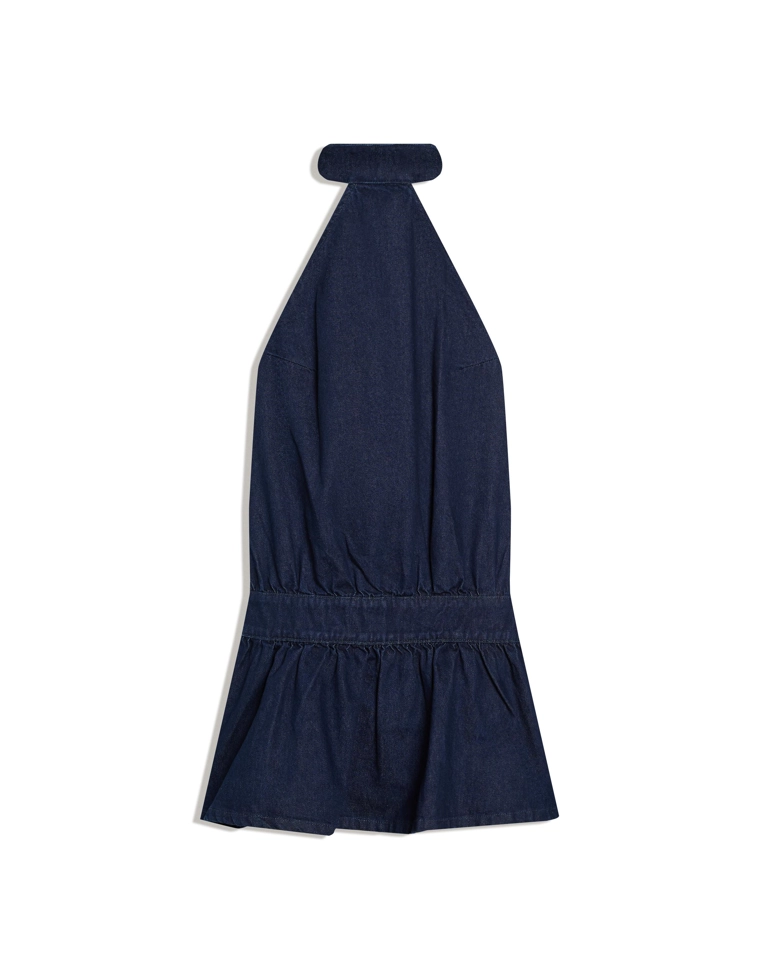 Джинсовое мини-платье