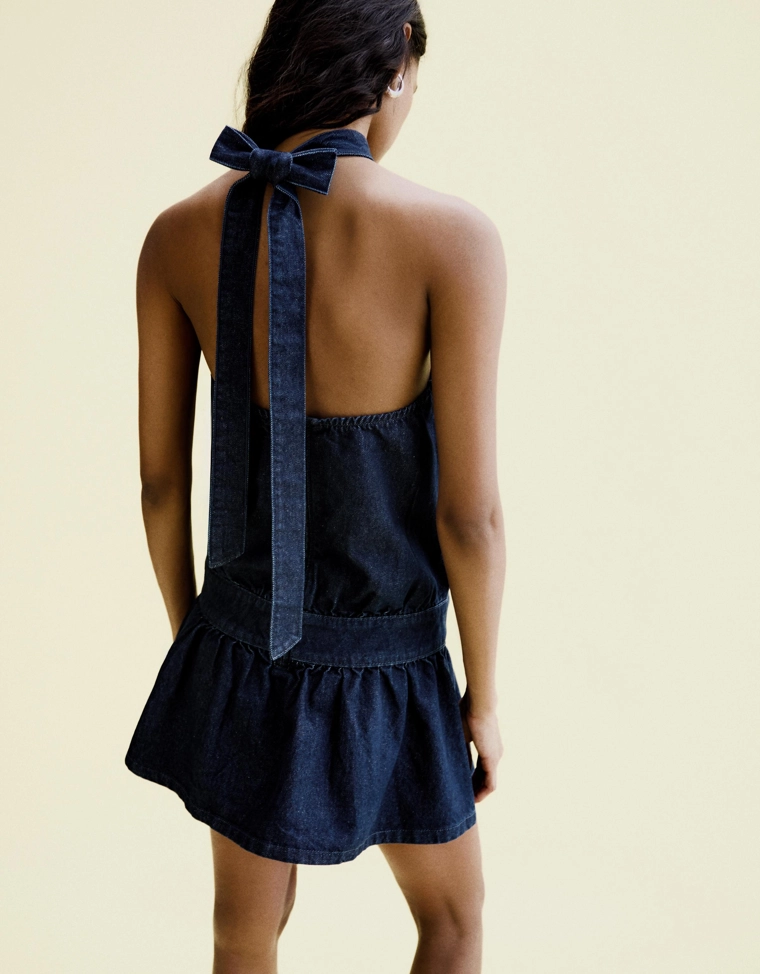 Джинсовое мини-платье