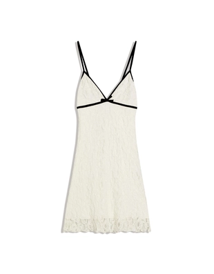 Мини-платье с контрастным кружевом- Заказать в России