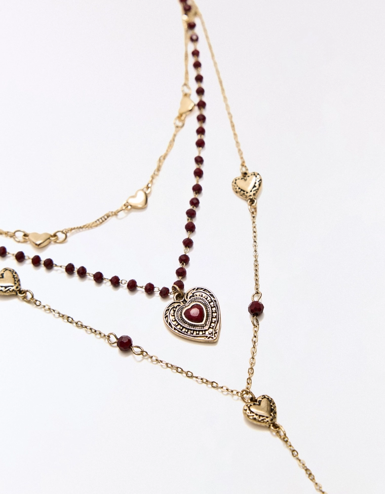 Набор ожерелий «Сердечки»