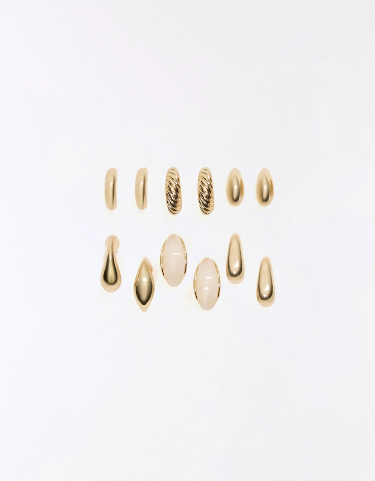 Набор серег-колец