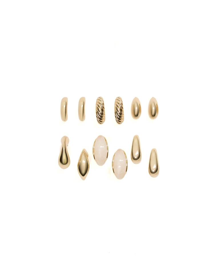 Набор серег-колец