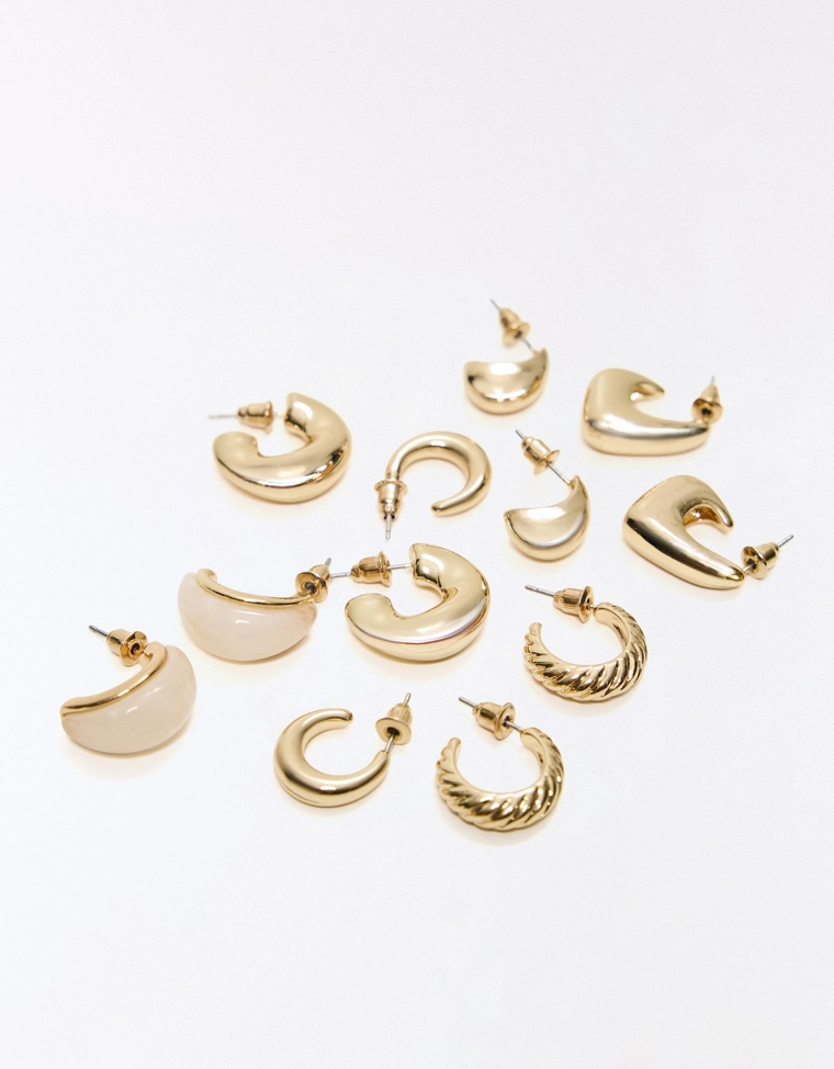 Набор серег-колец