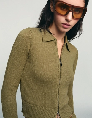 Куртка-поло на молнии- Заказать в России