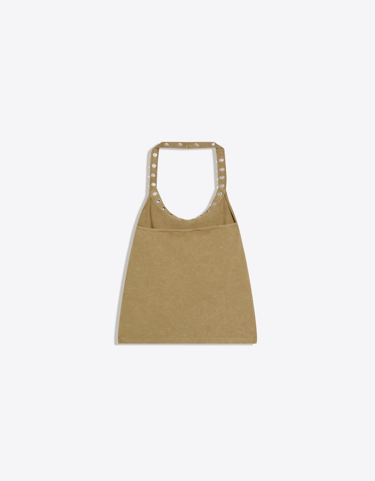 Топ с горловиной халтер и люверсами