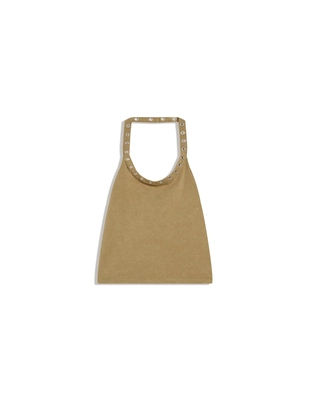 Топ с горловиной халтер и люверсами- Заказать в России