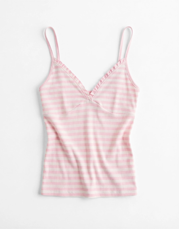 Топ на бретелях со сборками