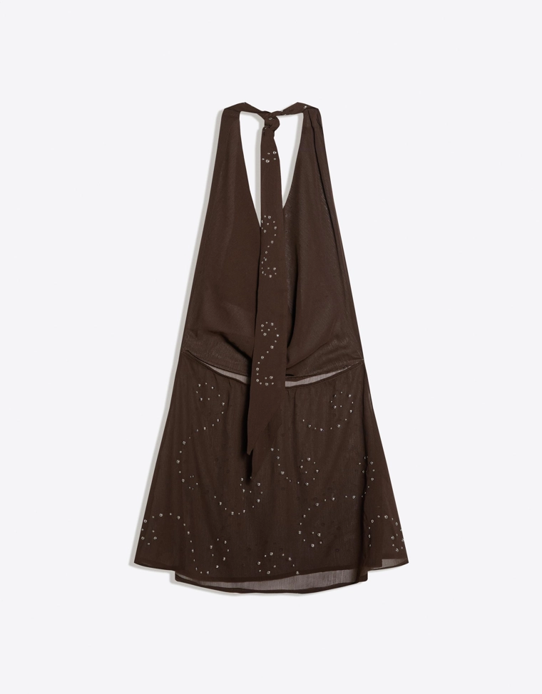 Мини-платье с заклепками