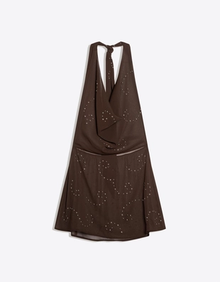 Мини-платье с заклепками- Заказать в России